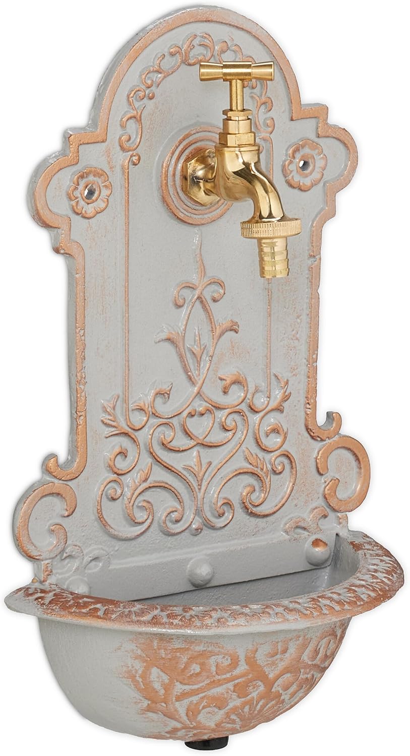 Umywalka Ścienna Ogrodowa Fontanna Z Kranem Antyczna Do Ogrodu Na Taras