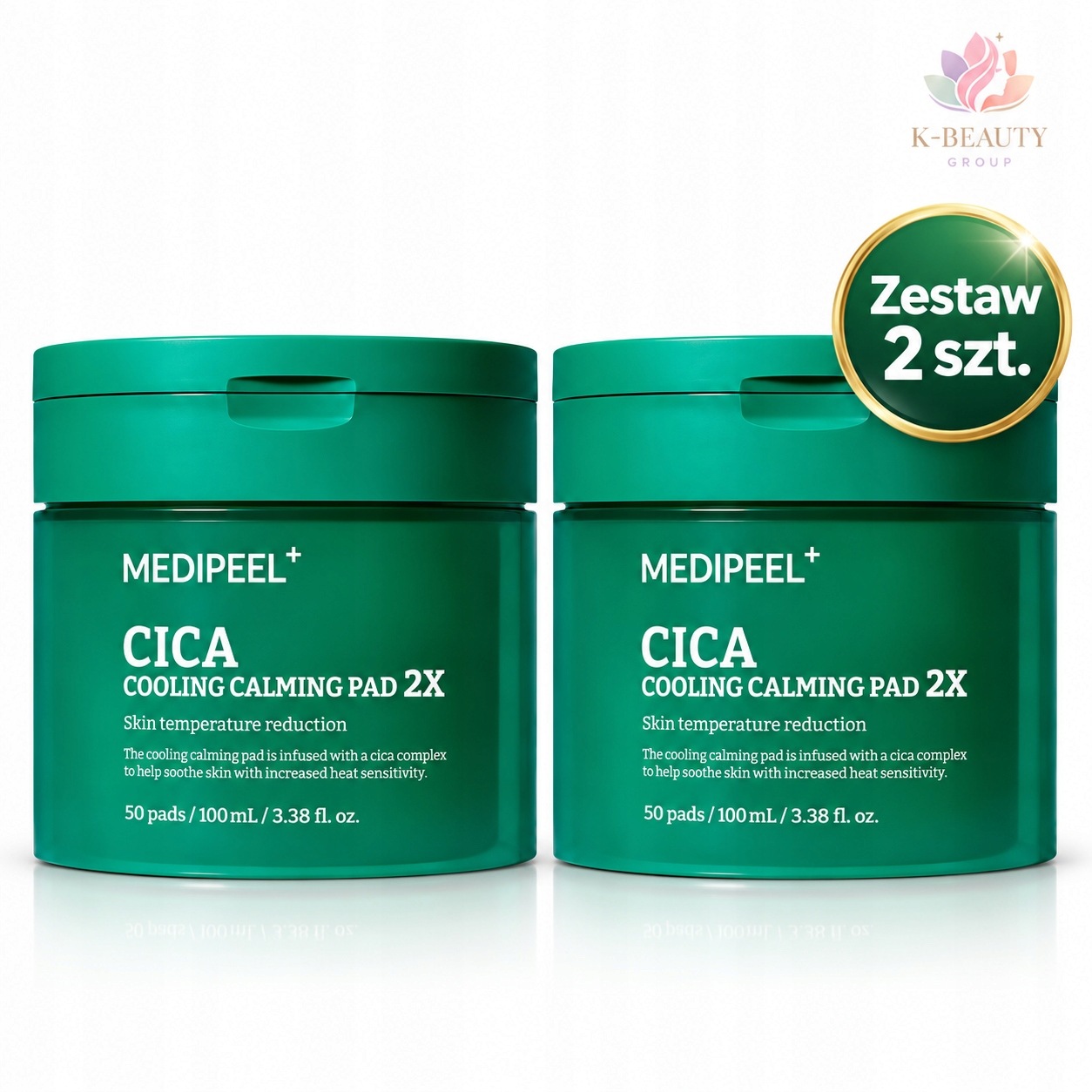 2ks x Cica Calming Pad Chladivé a zklidňující pleťové vločky 140 ml /50 Ks.