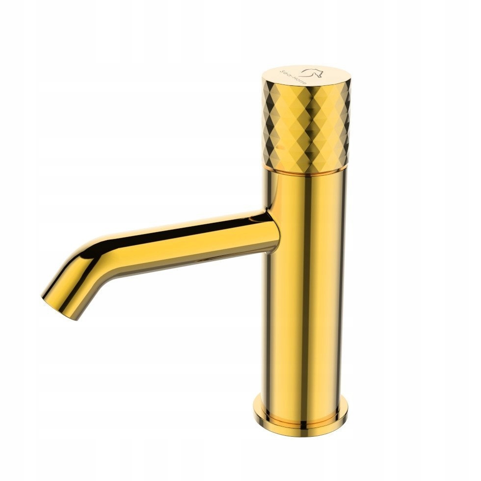 Umyvadlová stojánková baterie nízká Ove zlatá