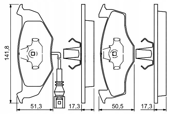 Brzdové Destičky Bosch 6Q0698151B 607164 13042