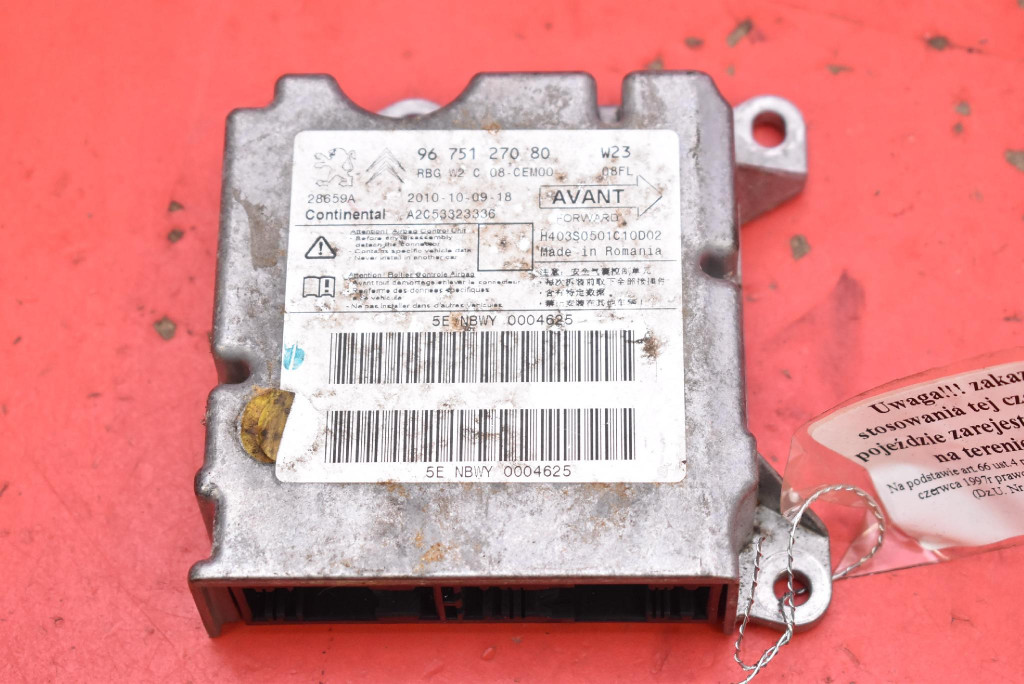 modulo SENSOR airbag 9675127080 PEUGEOT 508 1 e 10-14
