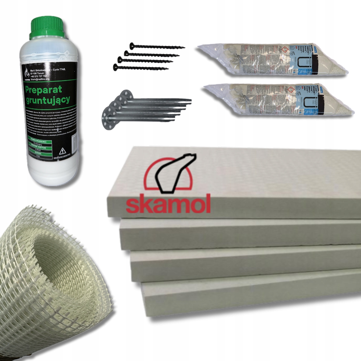 Zestaw 10X Płyta Kominkowa Skamol SkamoEnclosure 1000x610x30mm Akcesoria