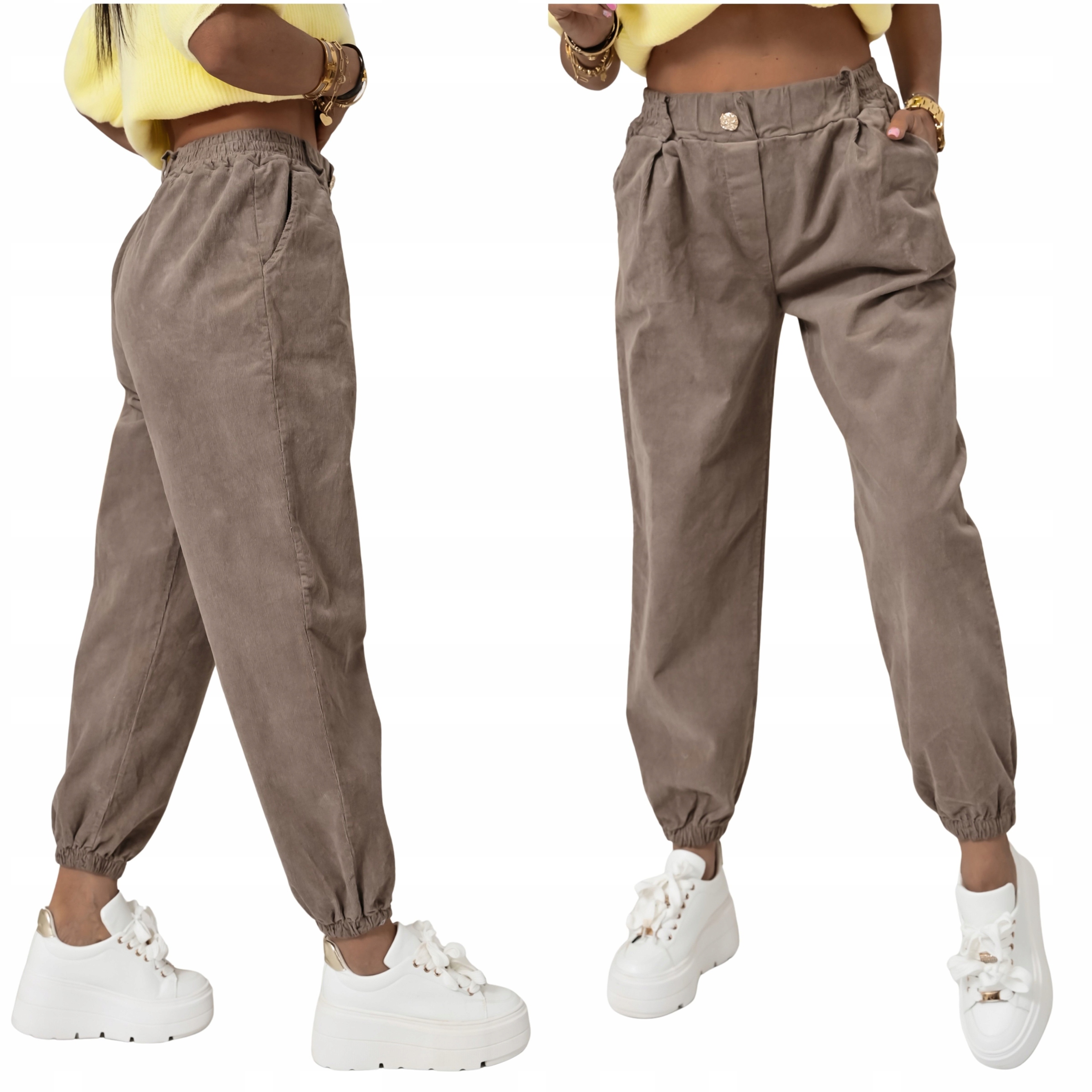 Rewelacyjne Sztruksowe Spodnie Joggery Ginger! WZ.2