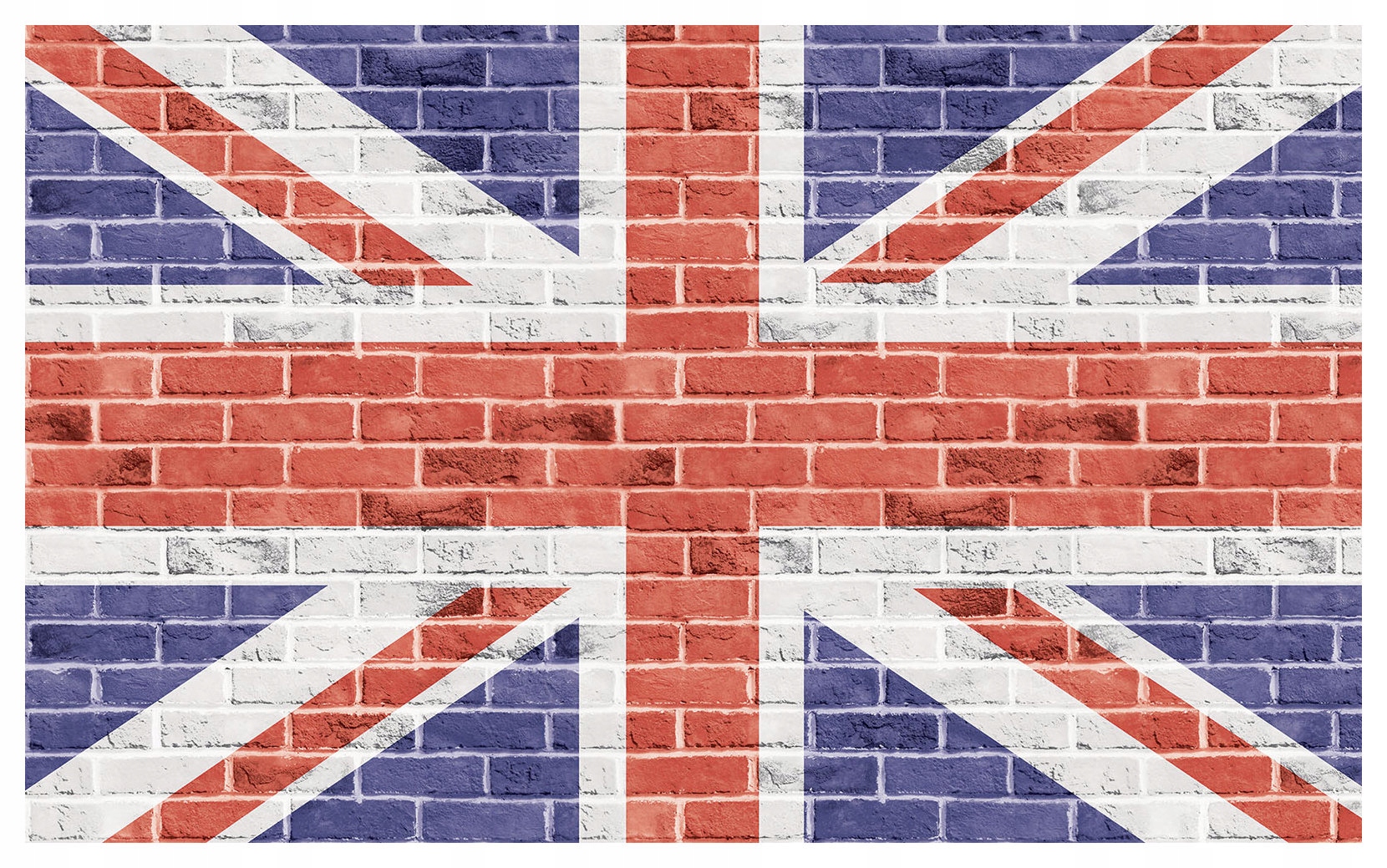 Fototapeta Tehla Union Jack vlajka Veľká Británia štýl loft 312x219 lepidlo