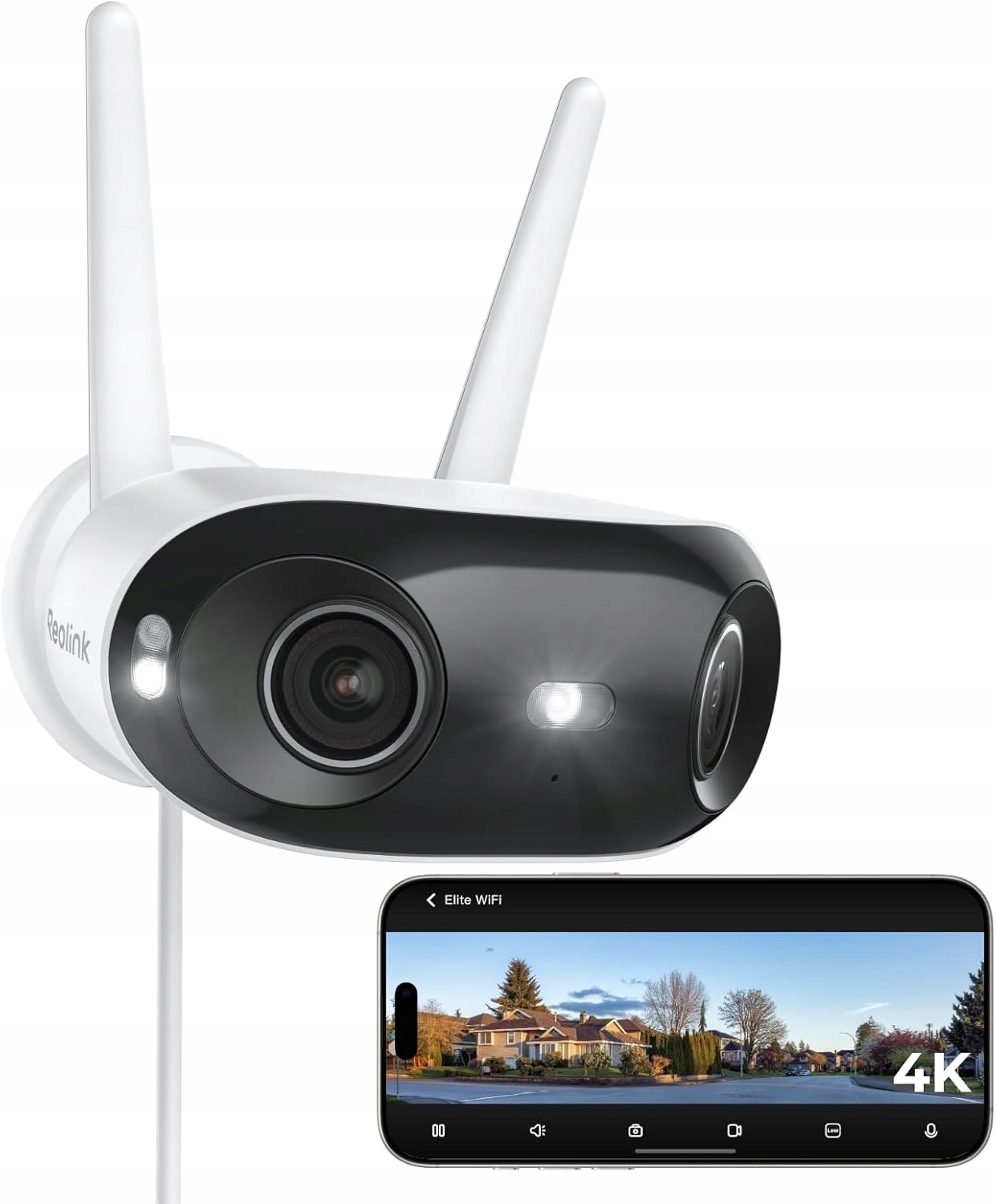 Reolink Elite Vonkajšia kamera 4K 8MP 180 Dual-Band Wi-Fi 6 Vodotesná