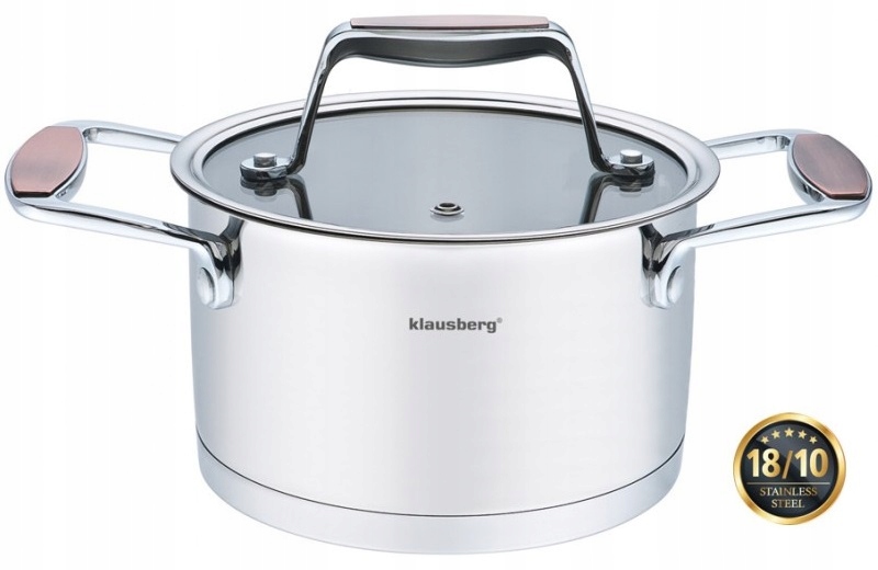 

Garnek 1,8 L Pokrywką 16 cm Indukcja gaz Klausberg