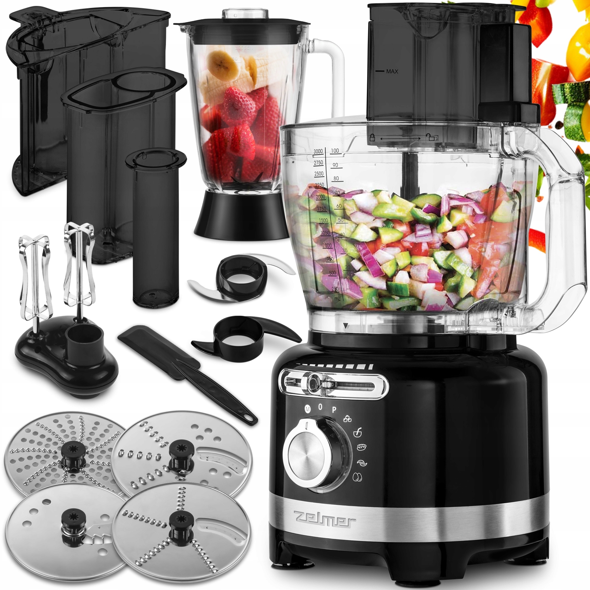 Robot Kuchenny Wielofunkcyjny Zelmer Blender Mikser Rozdrabnianie Siekanie