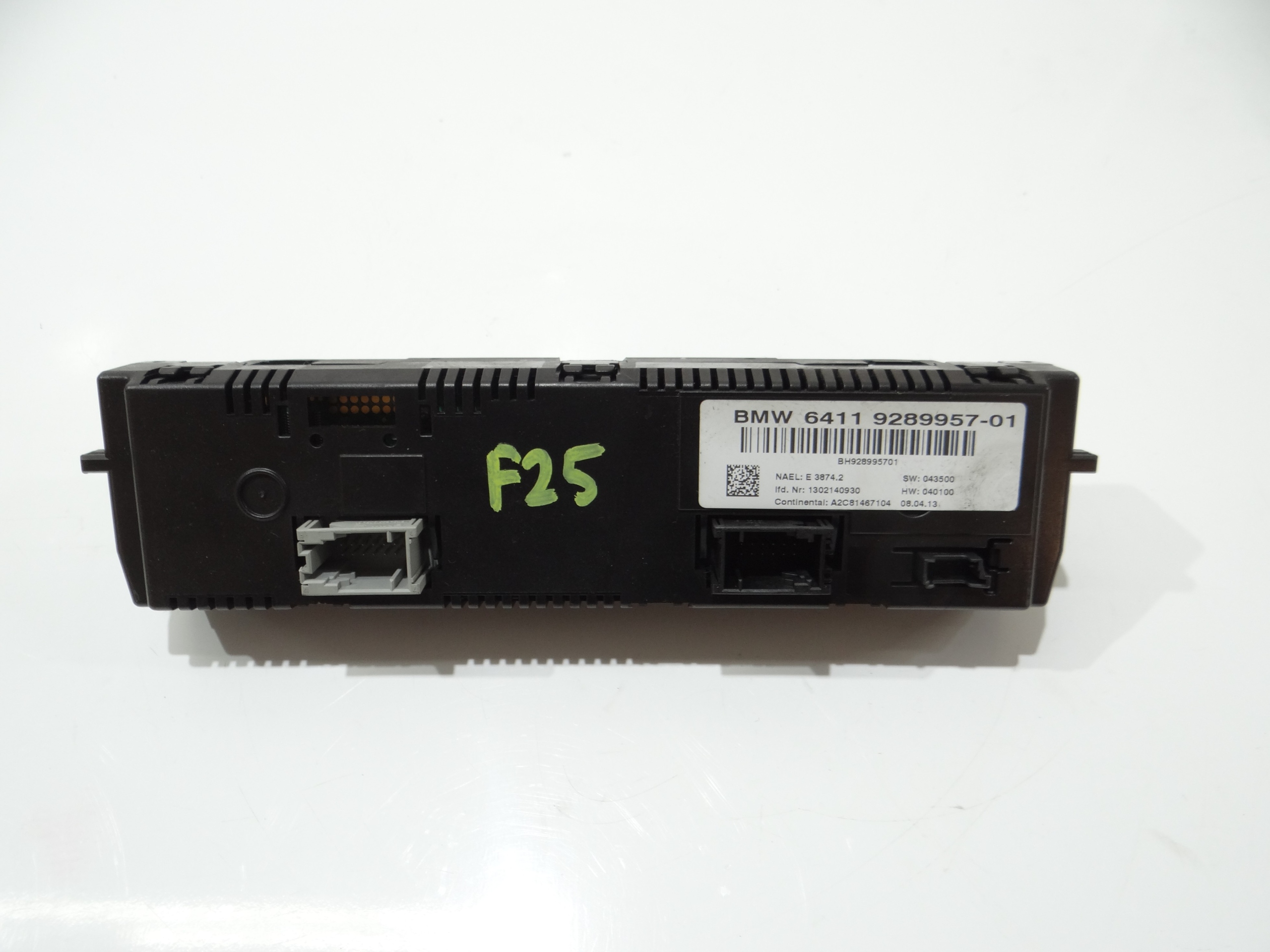 PANEL Bedienteil klimaanlage BMW X3 F25 9289957