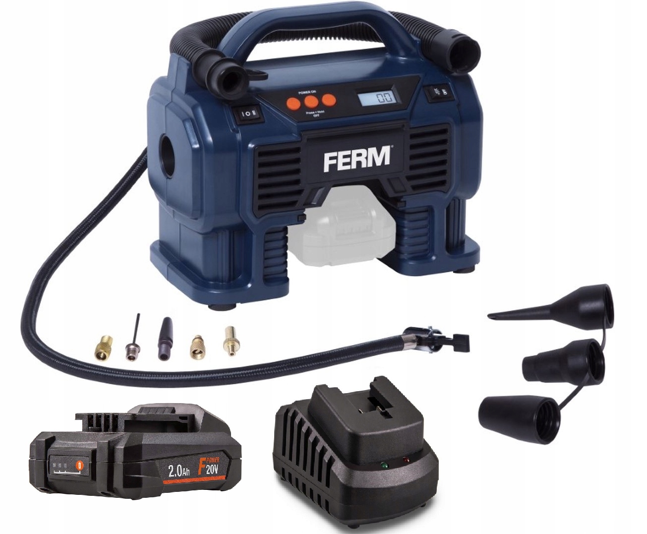 Akumulátorová Kompresorová Pumpa Ferm Bezolejový kompresor 11 bar 20 V Akumulátor