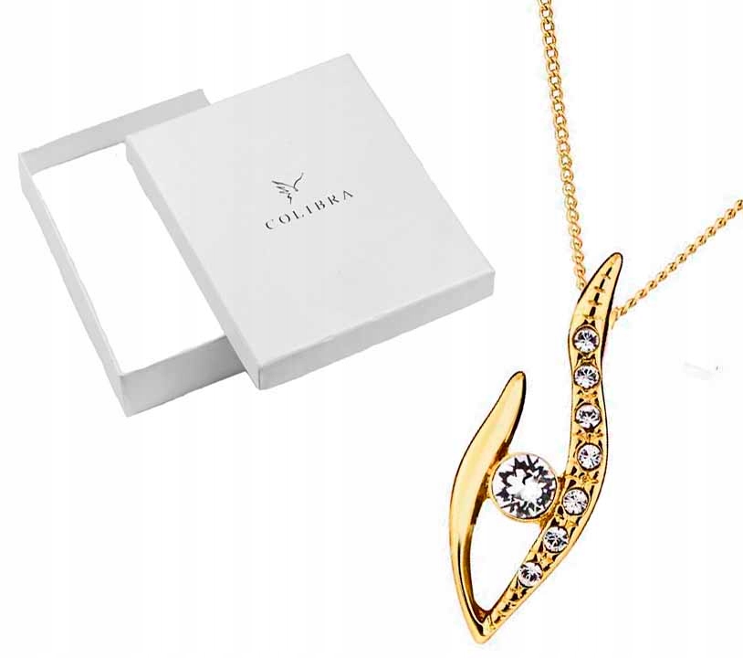 

Łańcuszek Oko Kryształy Swarovski Złoty Naszyjnik