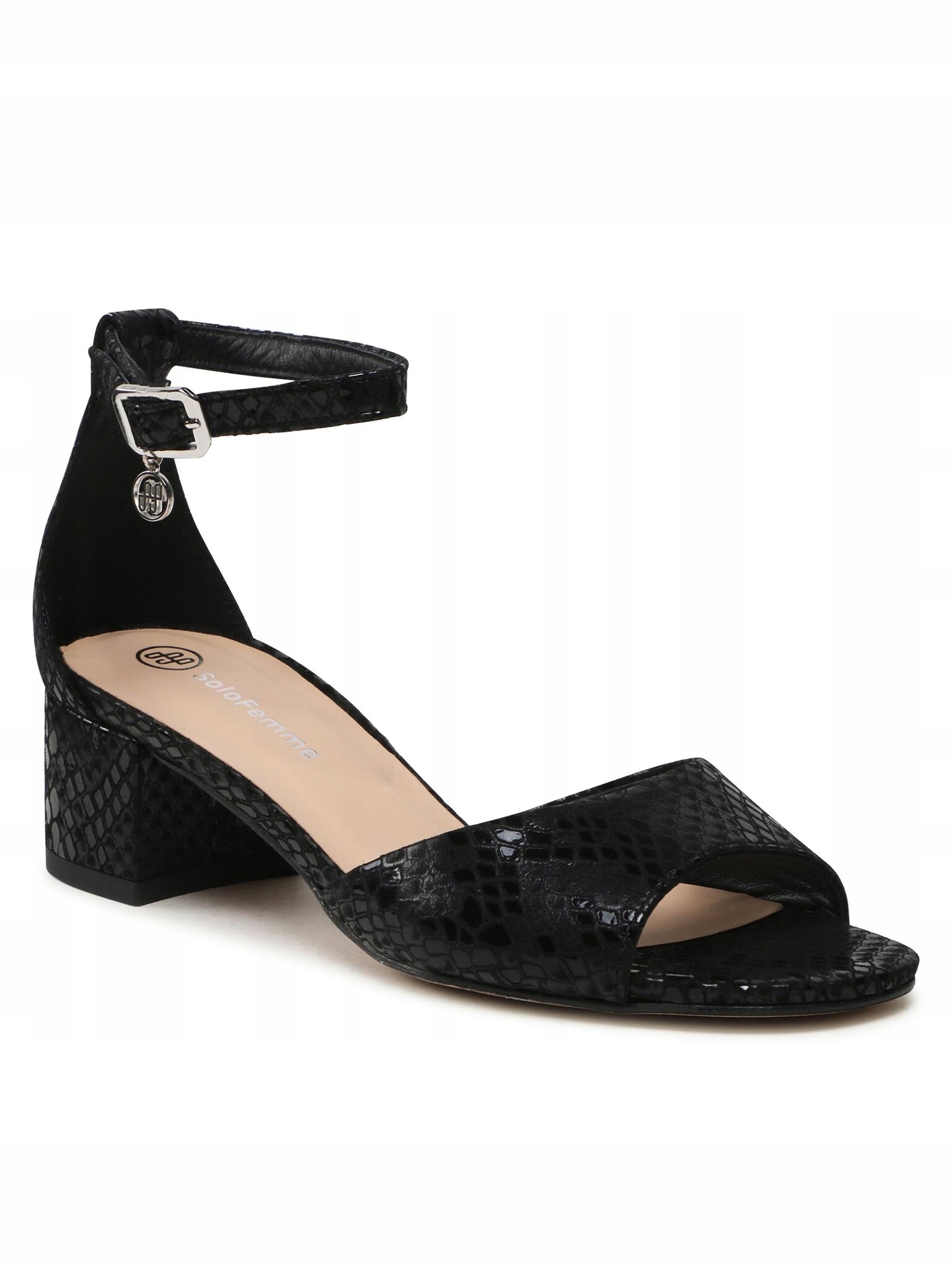 Solo Femme Sandały 73416-01-P26/000-07-00 Czarny