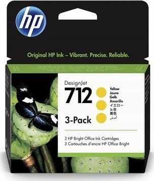 Tusz Hp Atrament 712 3-Pack 29-ml Yellow DesignJet Ink