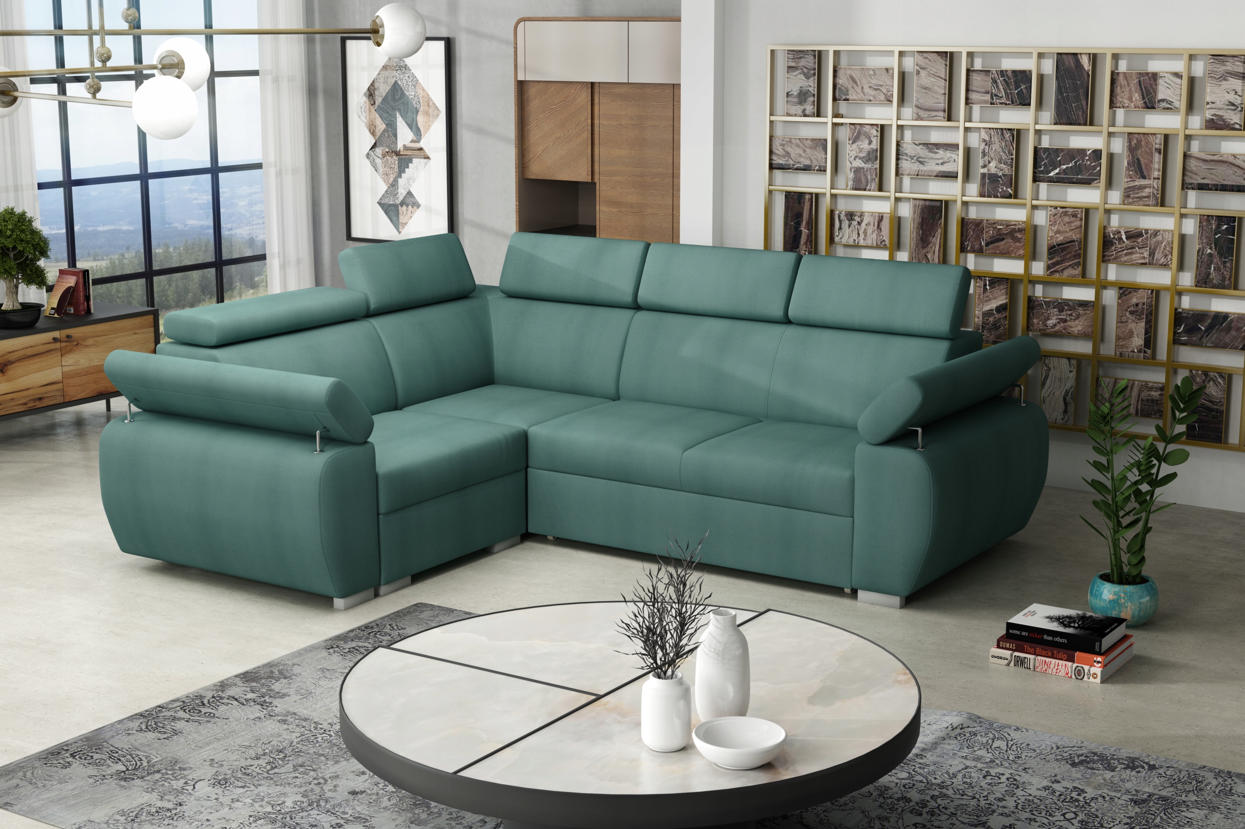 Narożnik PORTLAND V wolnostojący modułowy spanie Kolekcja MD-N