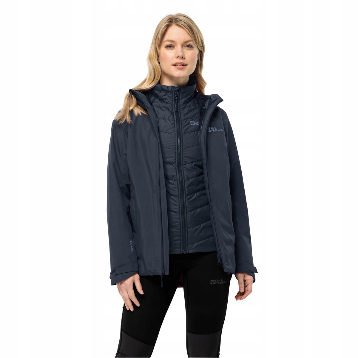 Damska kurtka 3w1 przeciwdeszczowa Jack Wolfskin Glaabach 3IN1 Xs