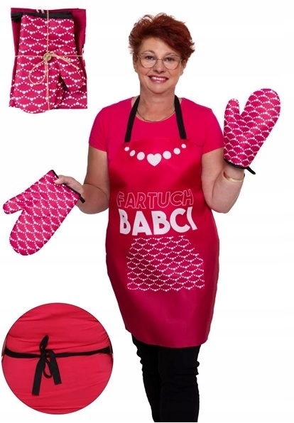 

Dzień Babci Komplet Kuchenny Fartuch Rękawica