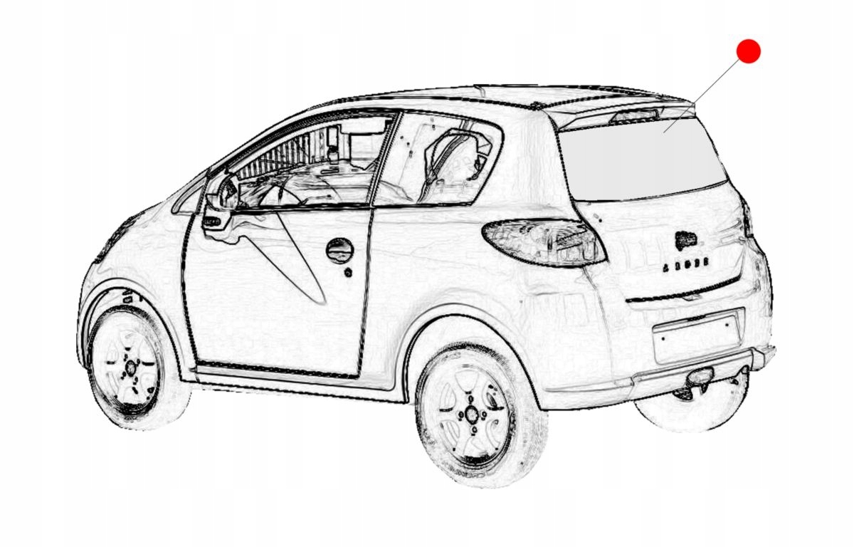 SZYBA TYŁ KLAPA JDM ALOES ROXSY