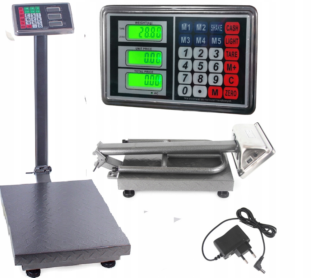 WAGA SKLEPOWA DO 150 KG - WAGA MAGAZYNOWA + ALARM PRZECIĄŻENIOWY
