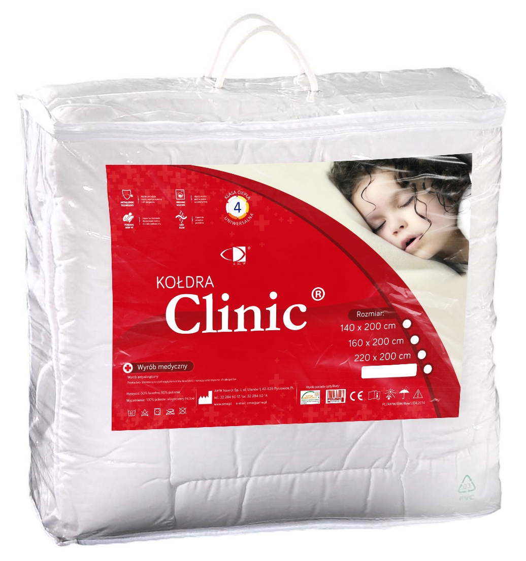 

Antyalergiczna Kołdra Medyczna Clinic 140x200