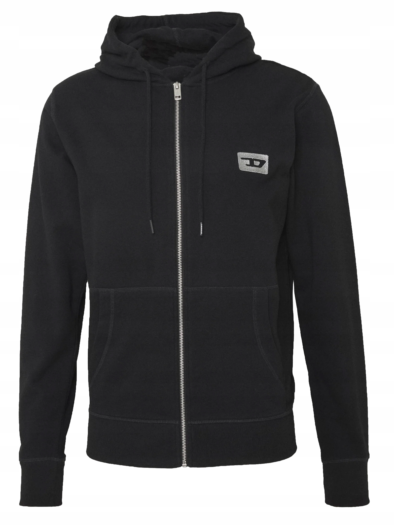 

Diesel Czarna Bluza Zamek Kaptur Logo Haft _ L