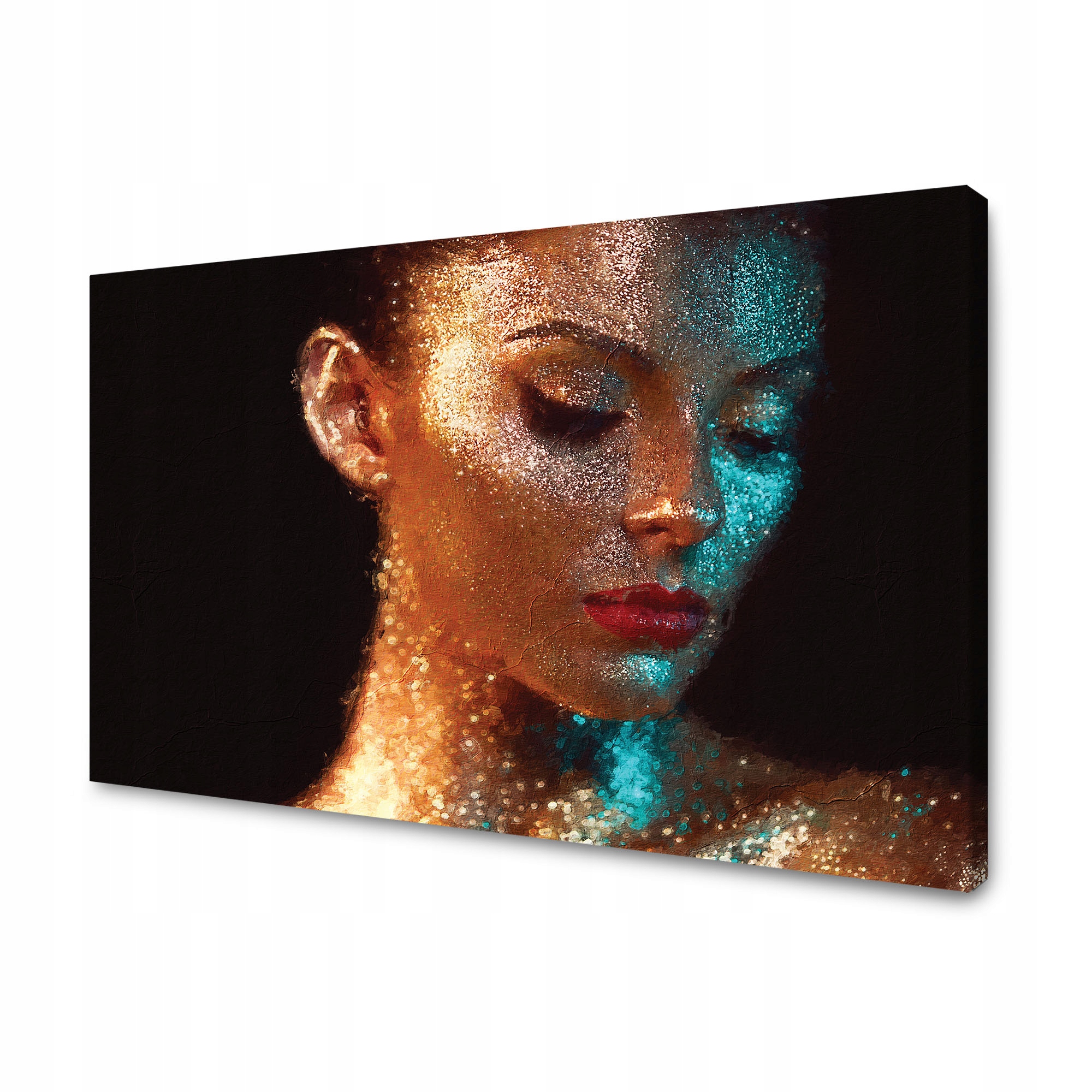 Obraz na plátně Zamyšlená žena Kapky vody 120 x 70 cm Ideální jako dárek