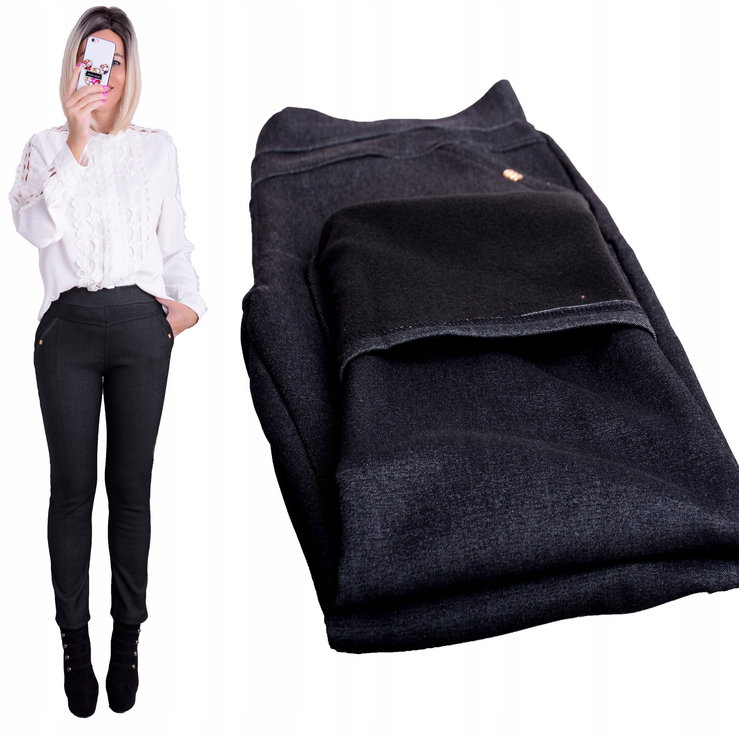 

Modne Legginsy Jak Jeansy Dżins Legins Addams 409