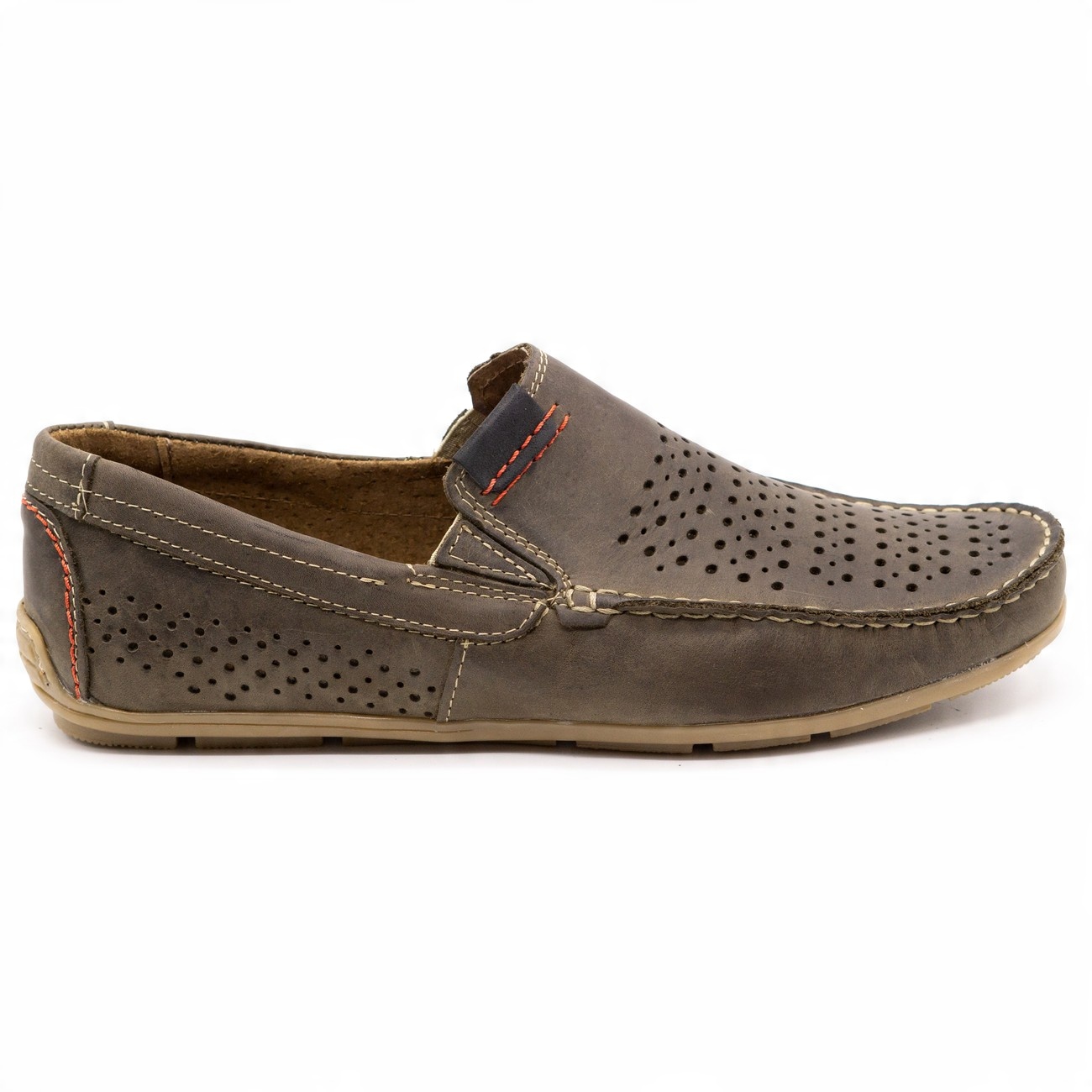 

Buty Męskie Mokasyny Skóra Lato 906 Brąz 41