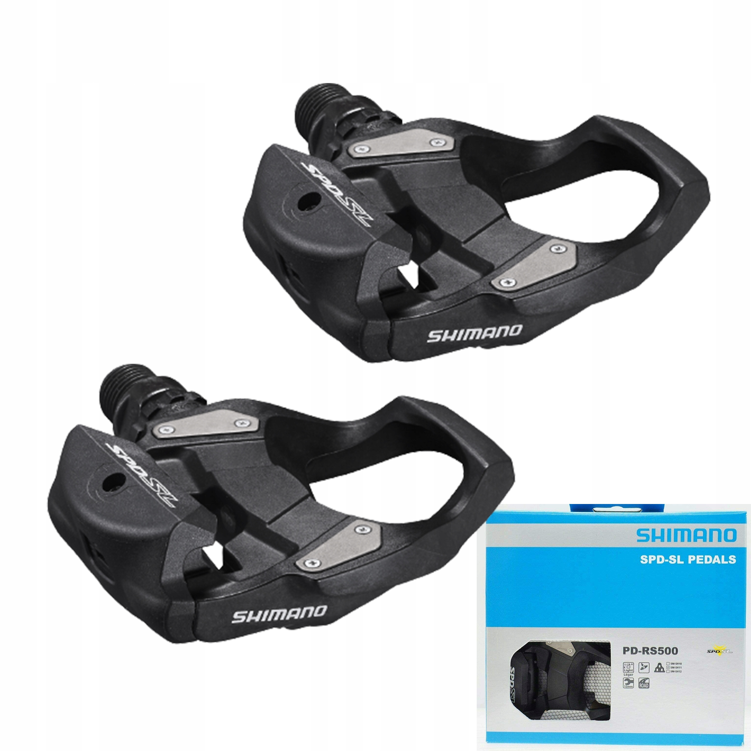 Szosowe pedały rowerowe Shimano PD-RS500 Spd Sl szosa Bloki W Pudełku