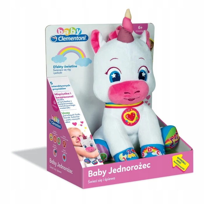 Clementoni Jednorożec świeci śpiewa INTERAKTYWNY
