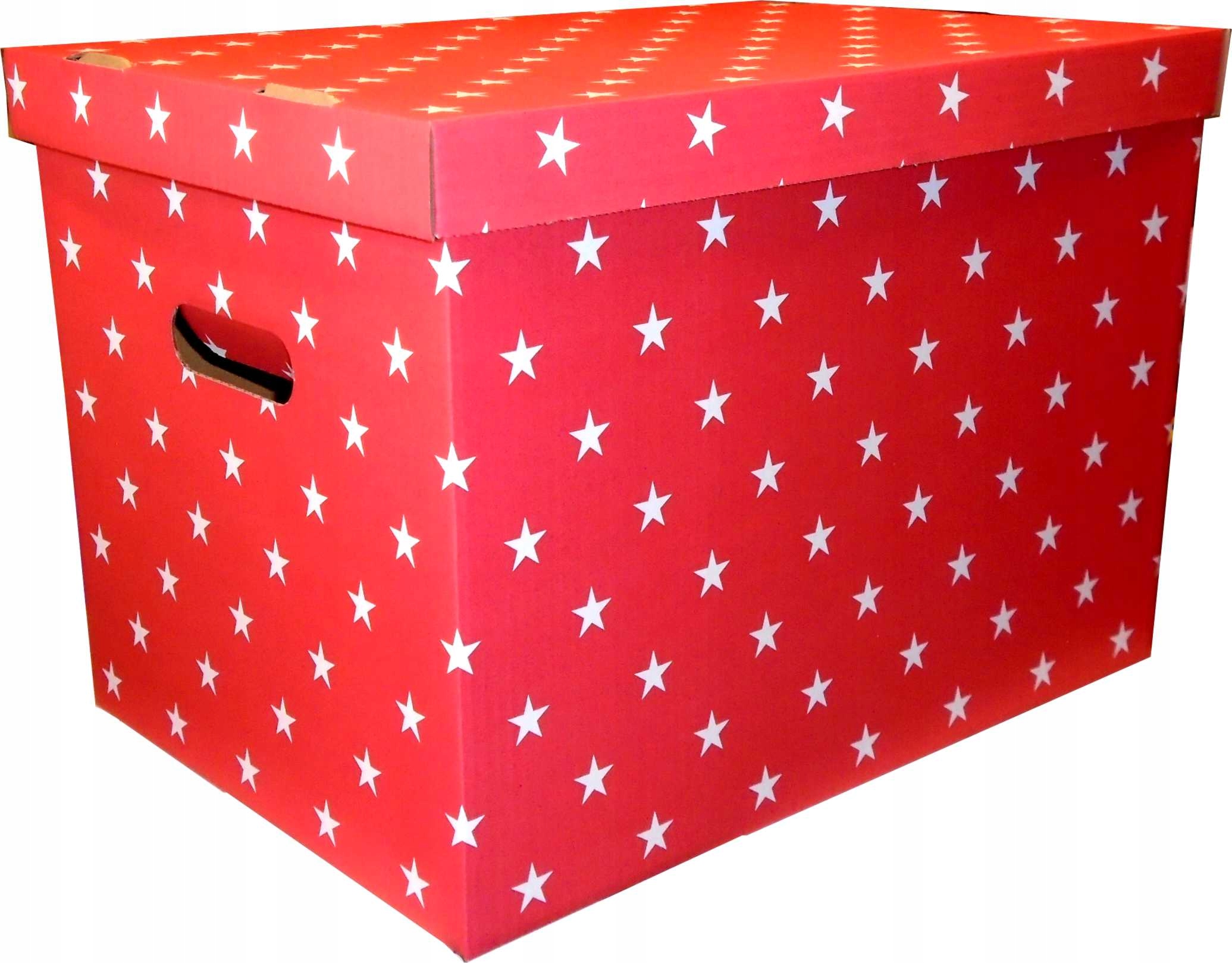 

Pudełko Ozdobne 460x320x325 Gwiazdki Czerwone