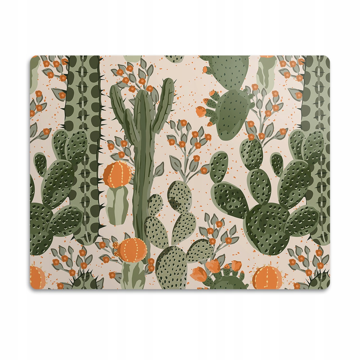 Levně Ochranná podložka pod misku Oranžový kaktus 90x60