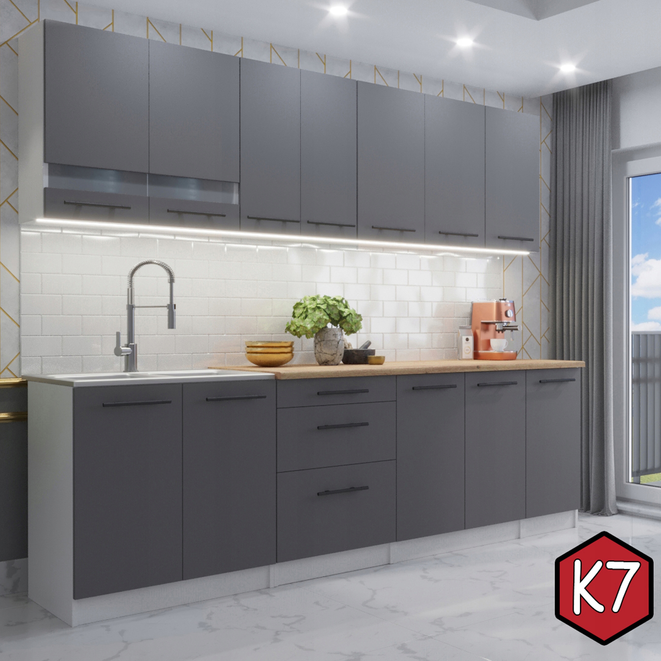 

Meble Kuchenne Flip szary [K7]