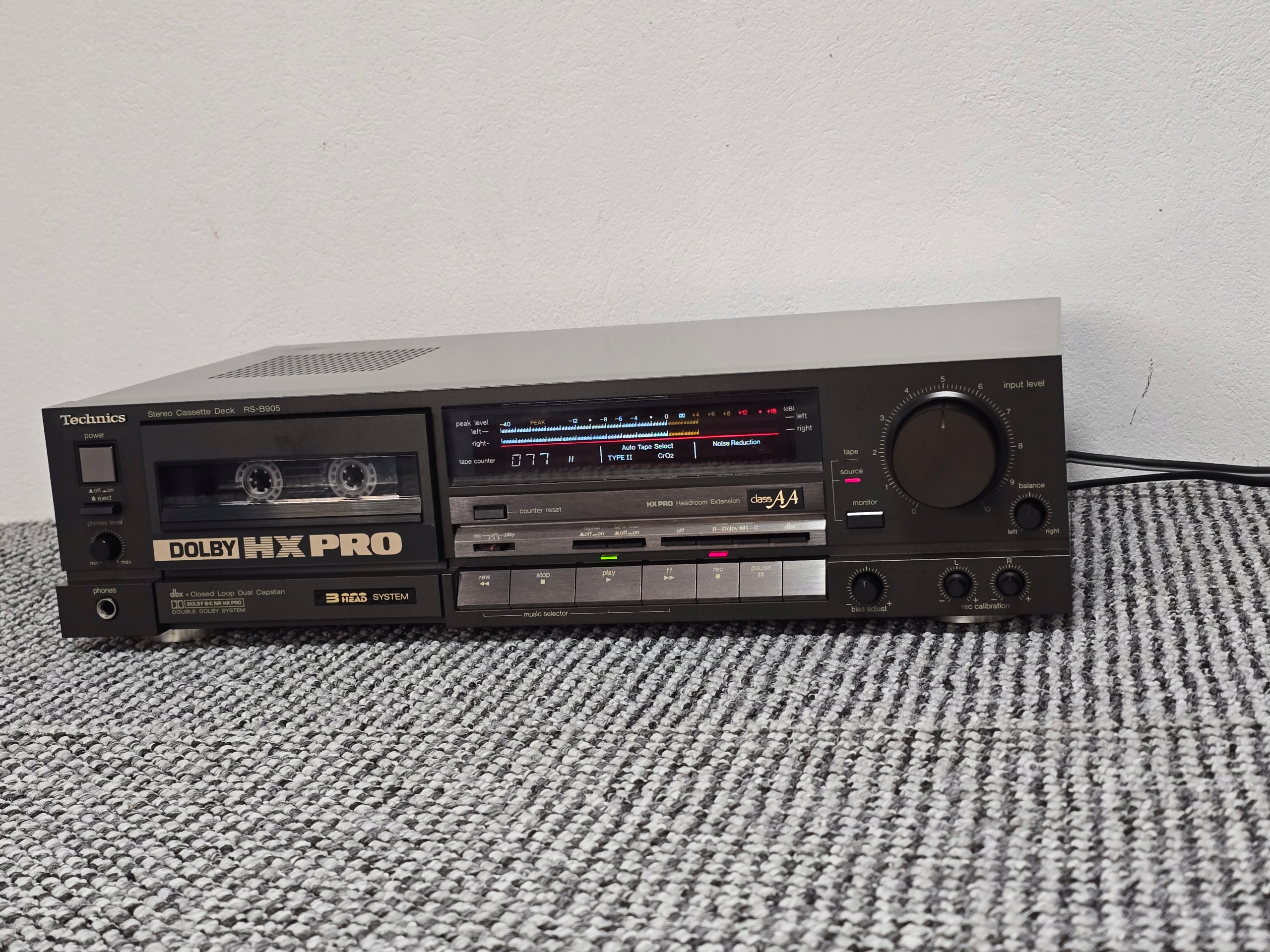 Magnetofon kasetowy Technics RS-B905 DBX HX PRO czarny