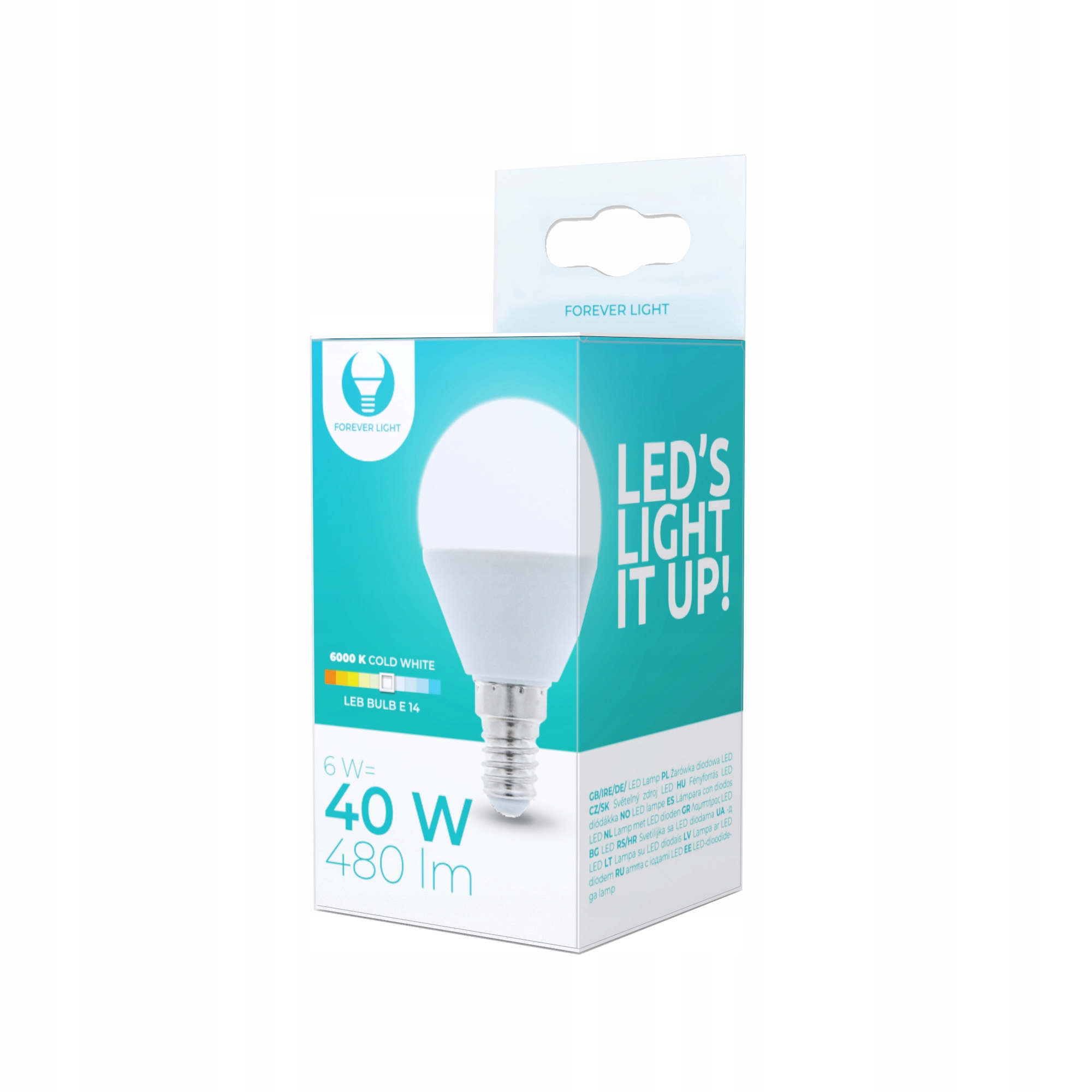 

Żarówka Led E14 6W biała zimna G45 mała kulka