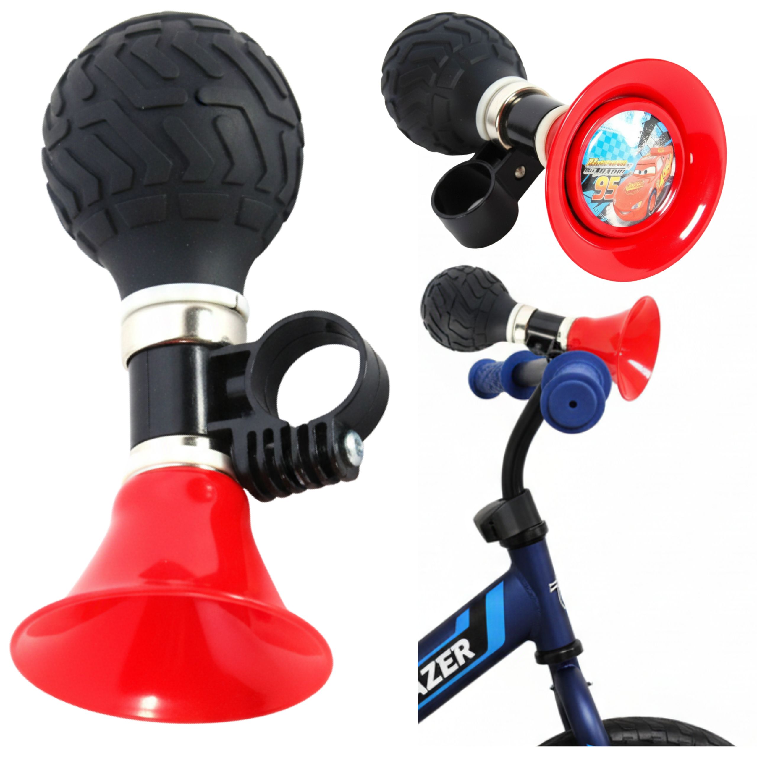 CARS AUTA TRĄBKA NA KIEROWNICĘ DO ROWERU HULAJNOGI PISZCZAŁKA DZWONEK