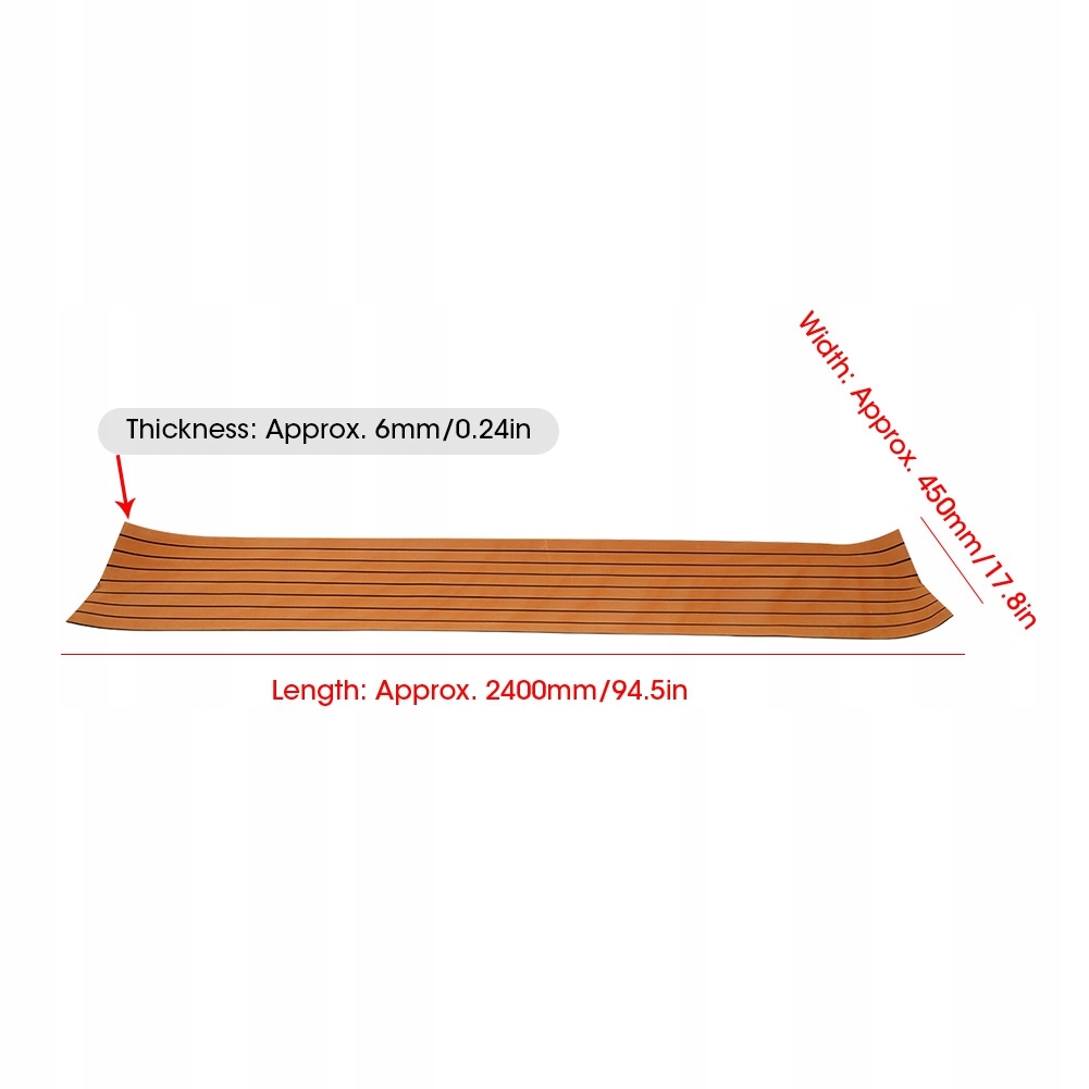 TEAK EVA MATA PODŁOGOWA DO ŁODZI JACHTOWEJ240X4 Marka bez marki