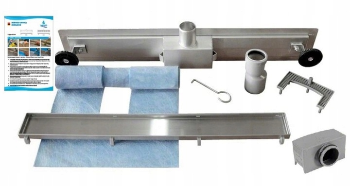 ODWODNIENIE ODPŁYW LINOWY NISKI SYFON RUSZT 90CM Marka Balneo