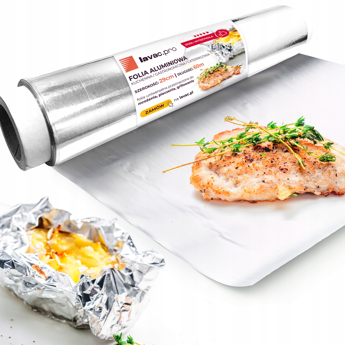 

Folia Aluminiowa Spożywcza Kuchenna Gastro 60M