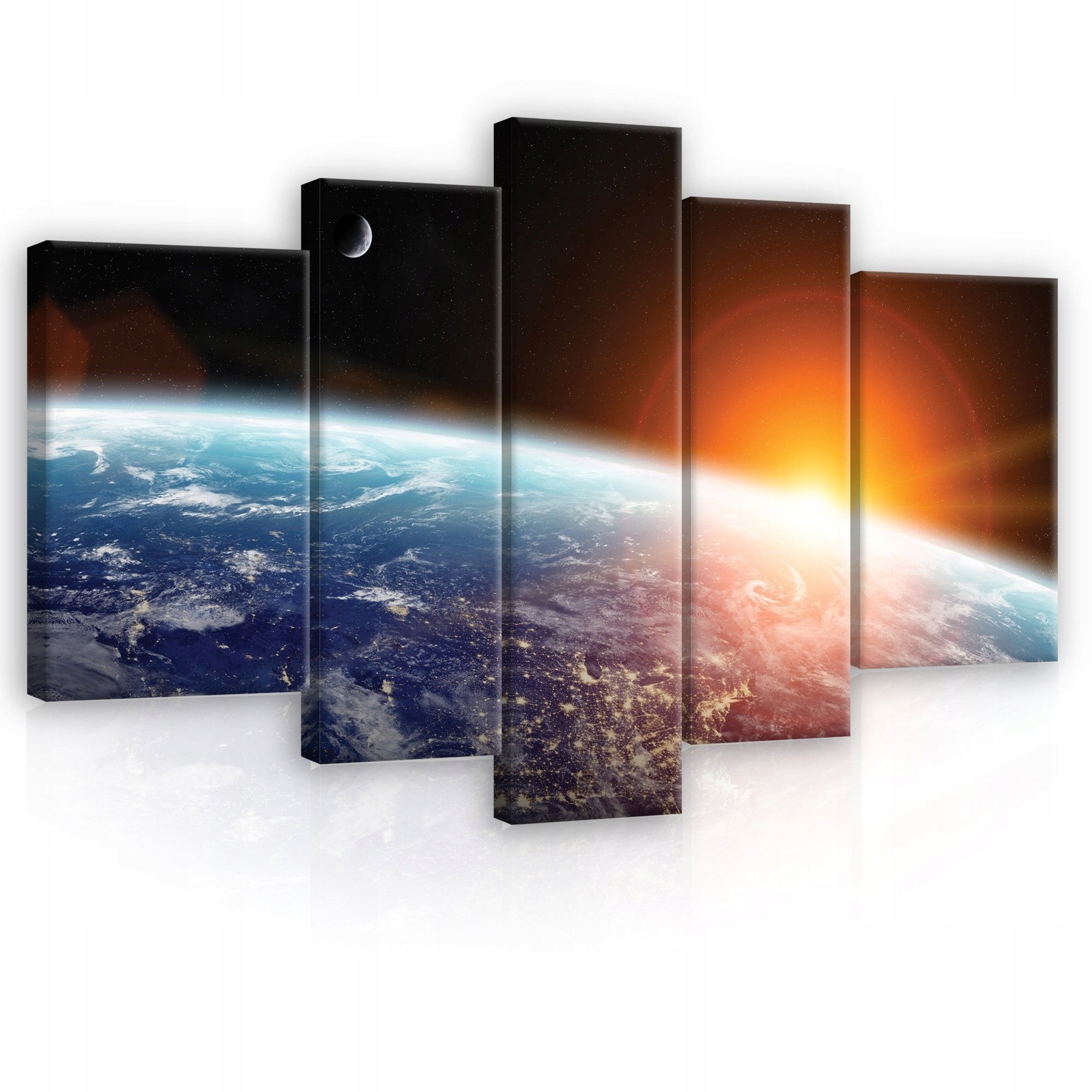 Obraz 170x100 Zem z vesmíru vesmír planéta východ slnka moderný