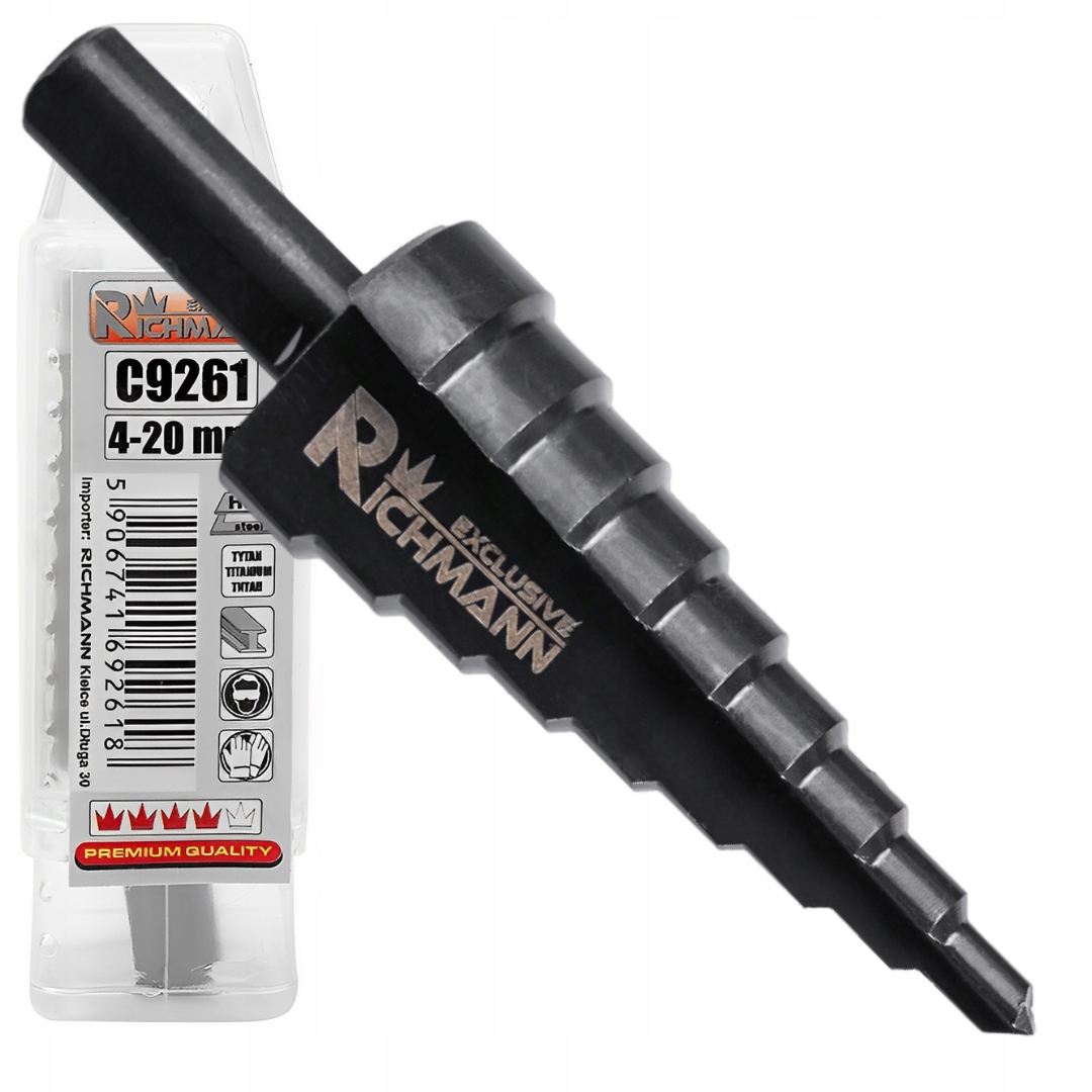 WIERTŁO STOPNIOWE ROZWIERTAK DO METALU STALI 4-20 mm RICHMANN C9261