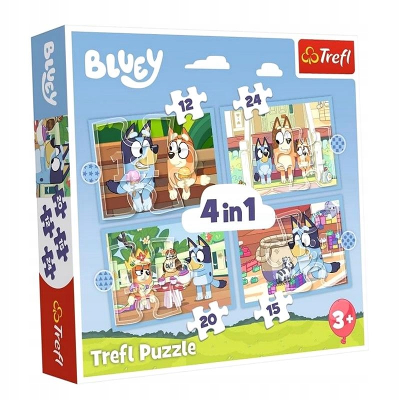 PUZZLE 4W1 BLUEY I JEGO ŚWIAT 34637