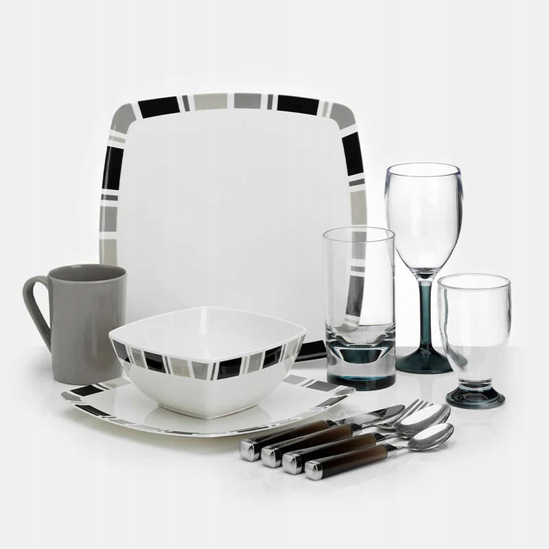 FLAMEFIELD CARRÉ zestaw naczyń z melaminy Marka inna