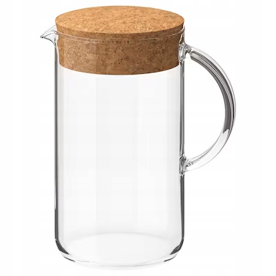 

Dzbanek Z Korkiem, szkło bezbarwne/korek 1,5L Ikea
