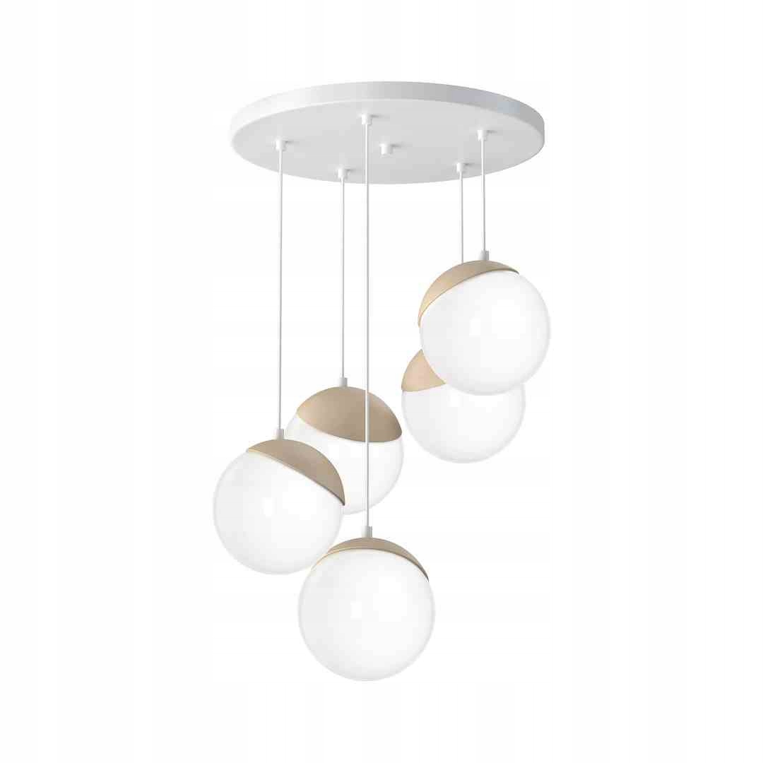 Závesná lampa Sfera Wood 5xE14