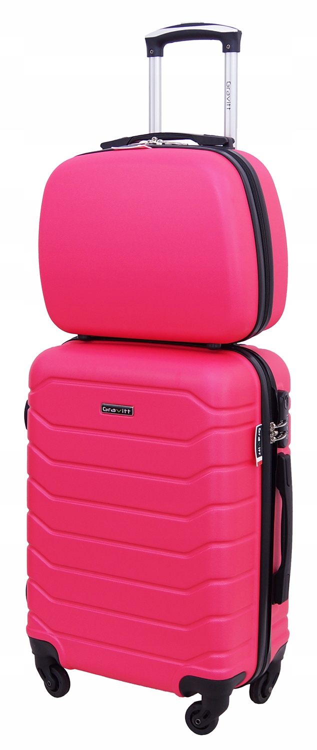 Zestaw Walizek 2w1 Walizka Podróżna Na Kółkach Kuferek Gravitt 931