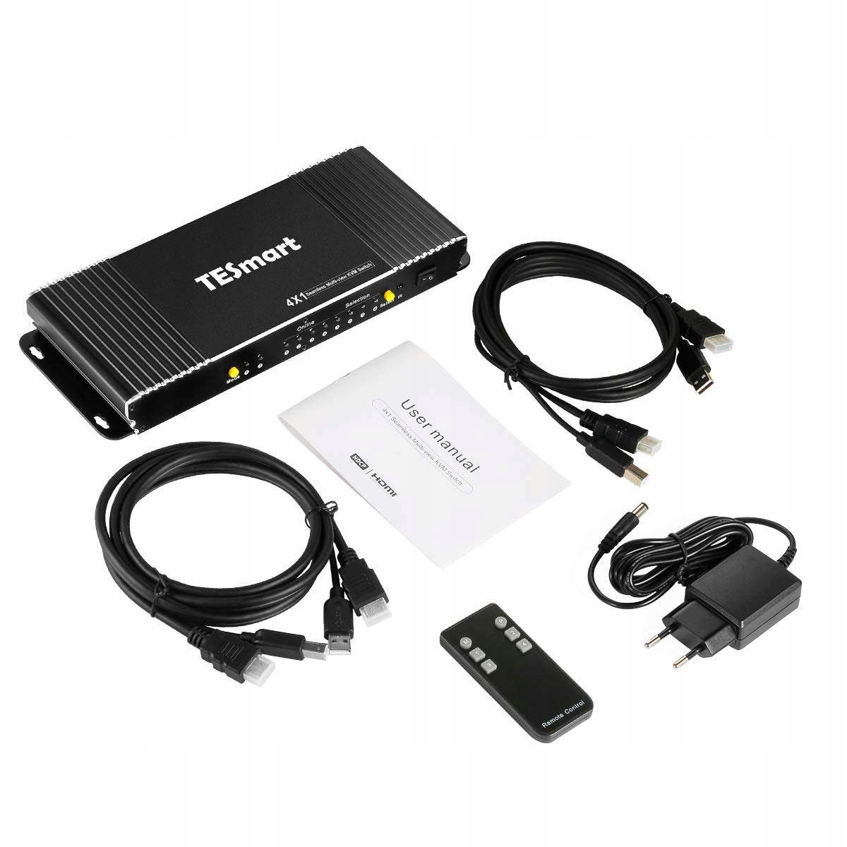 Přepínač Kvm switch 1080P 4x1 Hdmi dálkové ovládání Ir