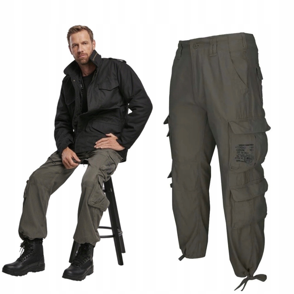 Pánské dlouhé kalhoty Brandit Pure Vintage Olive L