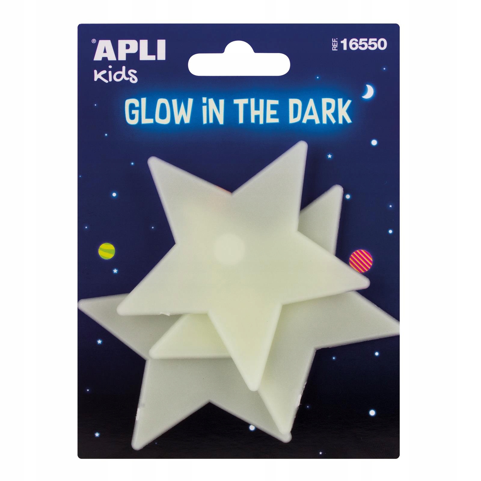 

Fluorescencyjne naklejki Apli Kids Duże Gwiazdki