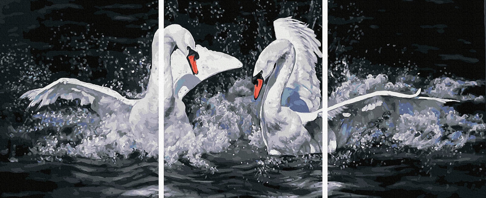 Obraz pro malování podle čísel iPicasso na rámu Triptych
