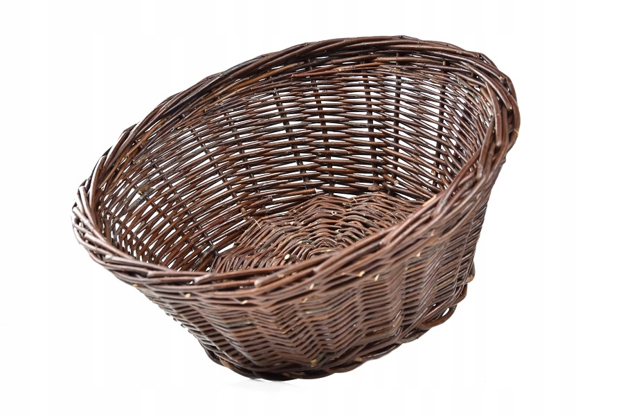 Doniczka wiklina na kwiaty balkon do ogrodu ⌀ 40cm Kolor odcienie brązu i beżu