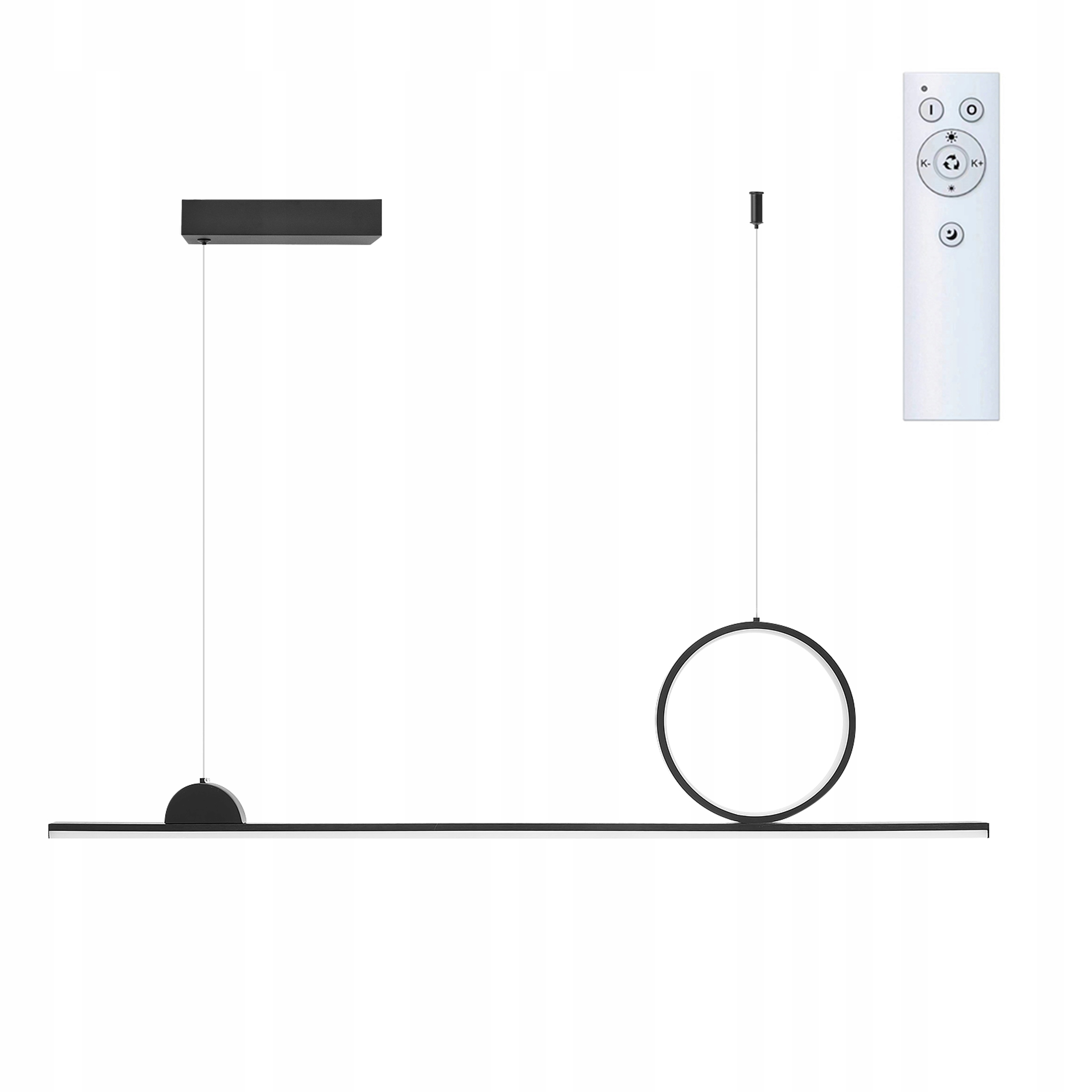 Lampa wisząca Led długa liniowa nad stół nowoczesna ring okrąg 120cm Wobako